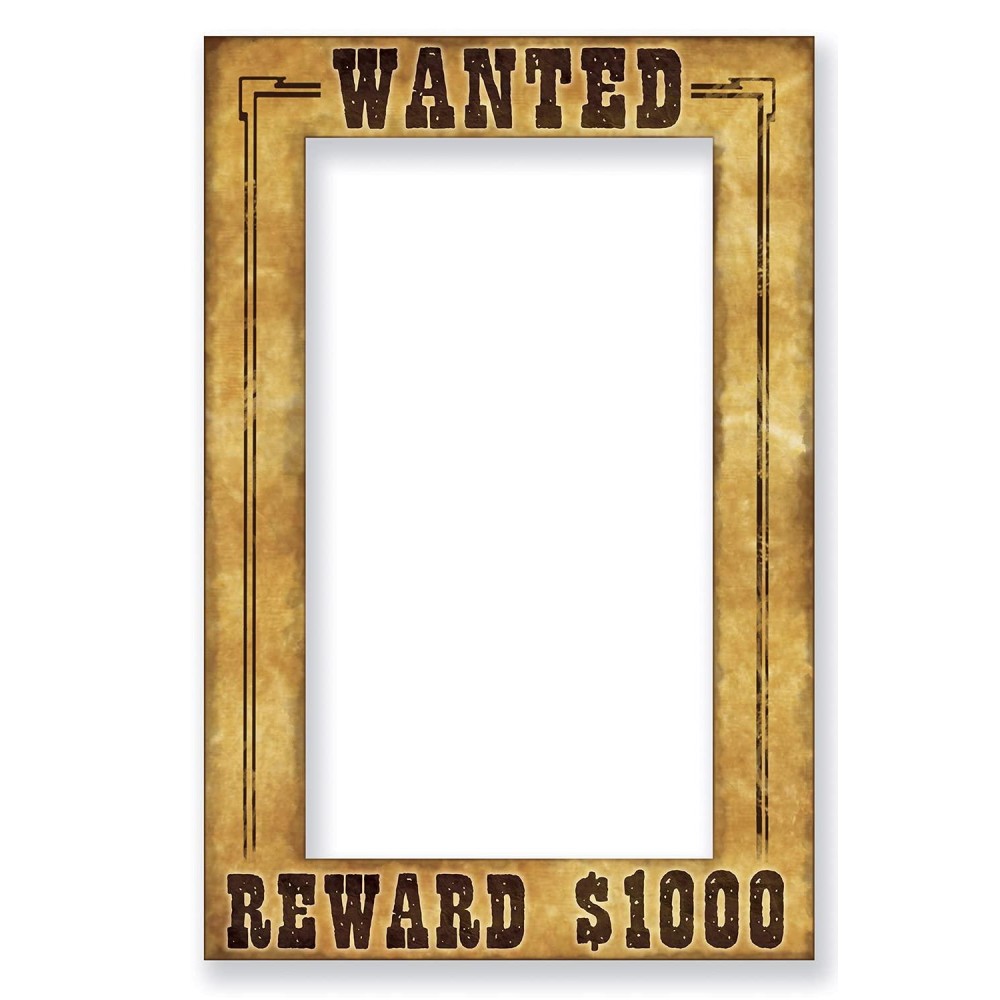 Beistle Wanted Photo Booth Fun Selfie Frame Western Party Supplies 155 X 235 Multicolored