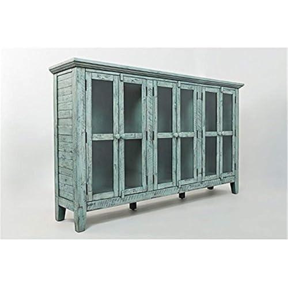 Jofran Inc. Rustic Shores Farmhouse Distressed Accent Sideboard Cabinet With Storage