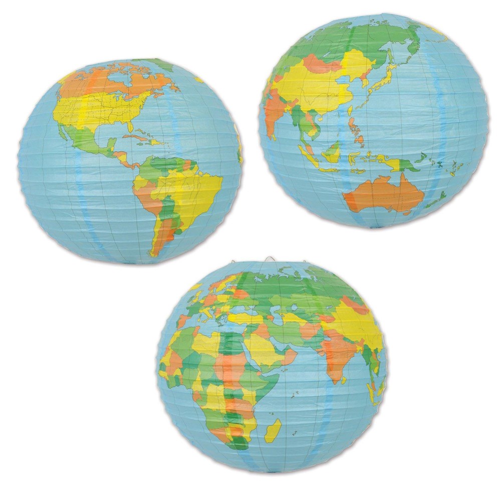 Beistle Globe Paper Lantern  Multicolor