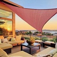 Love Story 910 X 910 X 910 Triangle Terra Red Sun Shade Sail Canopy Uv Block Awning For Outdoor Patio Garden Backyard