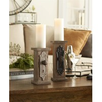 Melrose Door Knob Candle Holders Set of 2 Home Decor Pillar Candle Stand for Living Room Dining Room Table