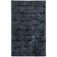 Cameron Handwoven Distressed Viscose Area Rug Ink Blue 2X3