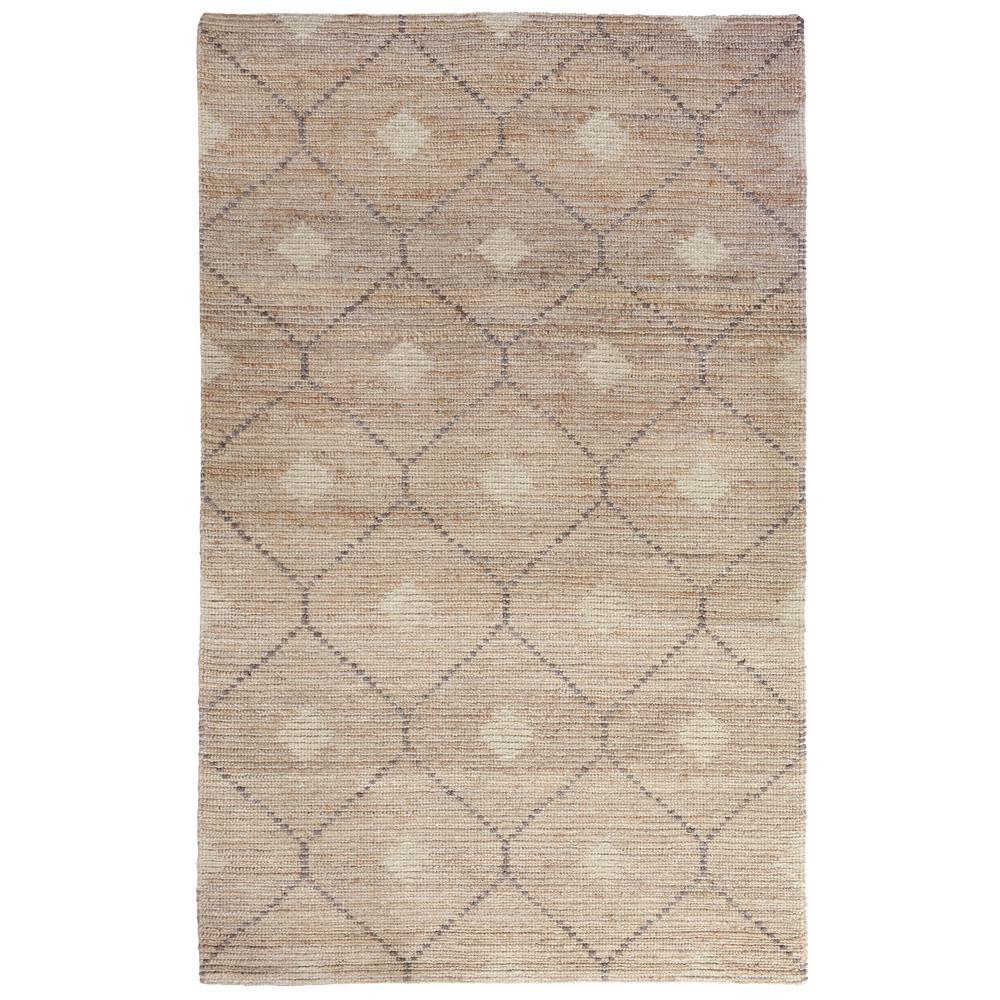 Reign Diamond Handwoven Area Rug NaturalBeigeGray 5X8