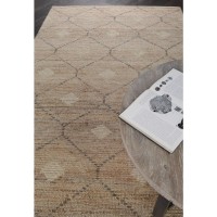 Reign Diamond Handwoven Area Rug NaturalBeigeGray 5X8