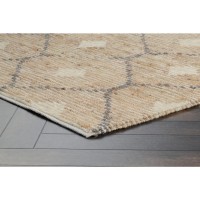 Reign Diamond Handwoven Area Rug NaturalBeigeGray 5X8