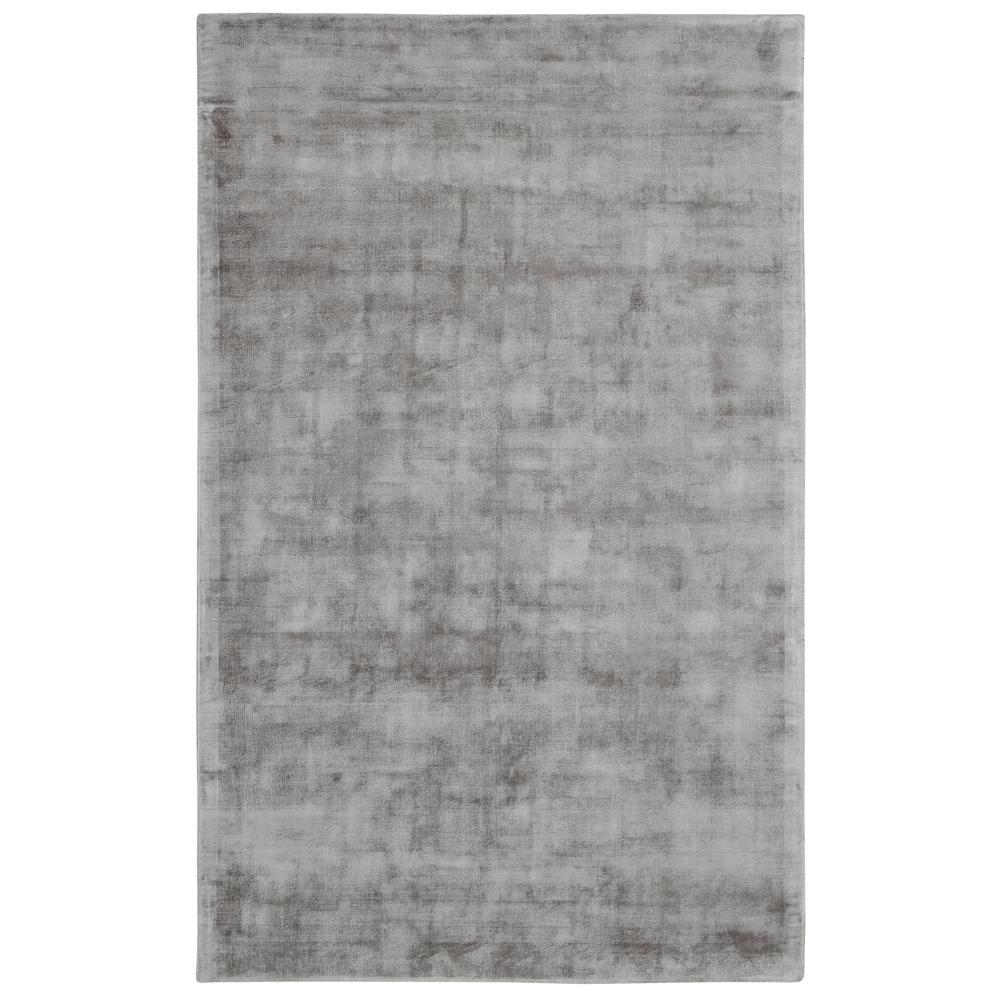 Cameron Handwoven Distressed Viscose Area Rug Dove Gray 5X8