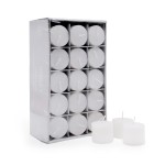 Hosleys Set Of 30 Unscented White Votive Candles