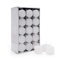 Hosleys Set Of 30 Unscented White Votive Candles