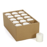 Hosleys Set Of 30 Unscented White Votive Candles