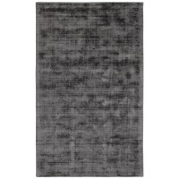 Cameron Handwoven Distressed Viscose Area Rug Charcoal 2X3