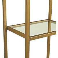 Crosley Furniture Aimee Narrow Etagere Bookcase - Gold And Glass