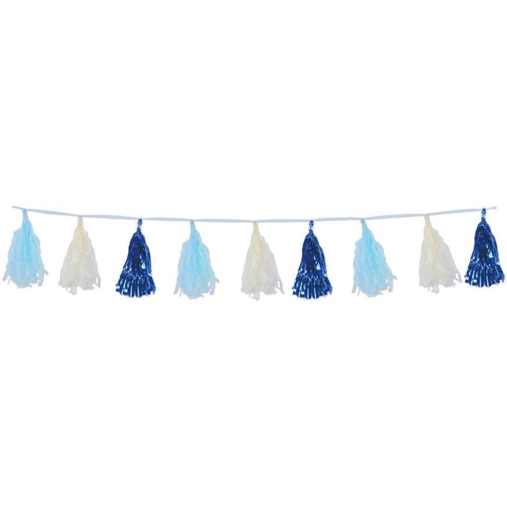 Metallic Tissue Tassel Garland