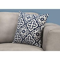 Monarch Specialties Motif Design 18 x 18 Dark Blue 1 Piece Pillow