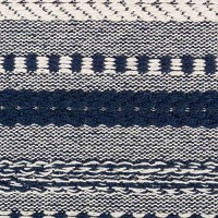 Dii Farmhouse Braided Stripe Table Runner Collection, 15X72 (15X77, Fringe Included), Navy Blue