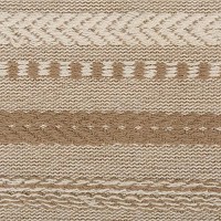 Dii Farmhouse Braided Stripe Table Runner Collection, 15X72 (15X77, Fringe Included), Stone