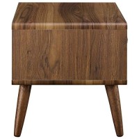 Modway Transmit Mid-Century Modern Nightstand Or Side Accent Table In Walnut