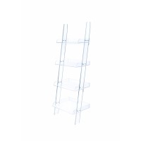 Amaturo Clear Acrylic Ladder Bookcase