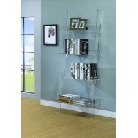 Amaturo Clear Acrylic Ladder Bookcase