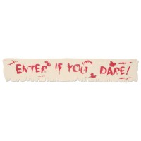 Enter If You Dare Fabric Banner