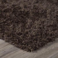 Addison Aurora Deeply Complex Modern Brown Shag 2 x 3 Accent Rug