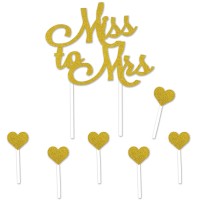 Miss To Mrs Cake Topper