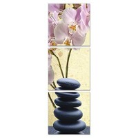 Homeroots Yoga Stones 3Panel Photo On Canvas