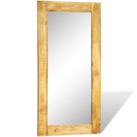 vidaXL Mirror Solid Mango Wood Frame Cloakroom Bedroom Entrance Hall Home Decor