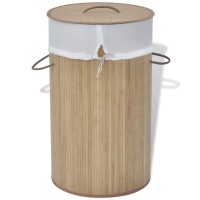vidaXL Collapsible Laundry Basket Laundry Hamper with Lid and Handles Dirty Clothes Basket with Removable Liner Laundry Bin