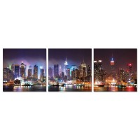 Homeroots Decor Contemporary 3 Panels Canvas Photo For Living Room Bedroom Entryway 24 Multicolor