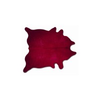 Homeroots Cowhide Microsuede 60 X 84 Burgundy Cowhide Area Rug