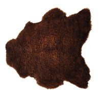 Homeroots 24 X 36 Chocolate Calfskin Area Rug