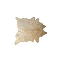 Homeroots Natural Gold Cowhide Microsuede 5 X 7 Natural And Gold Cowhide Area Rug