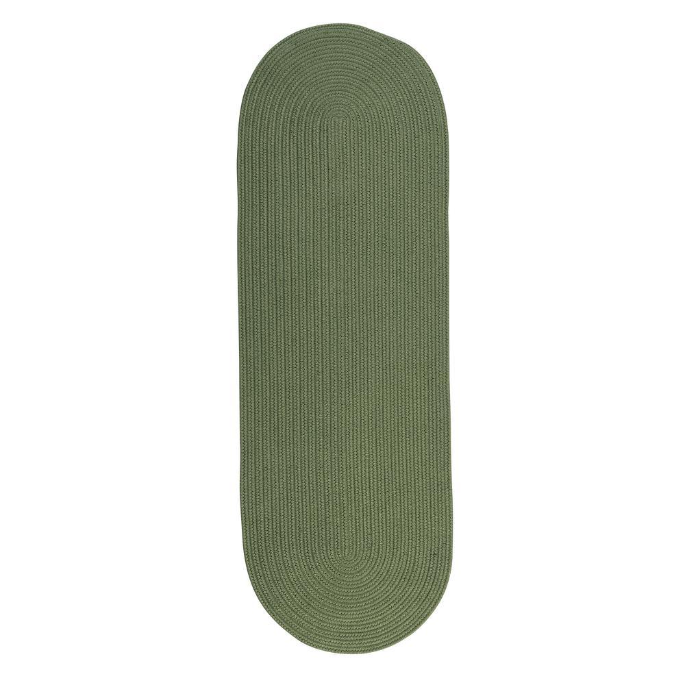 Reversible FlatBraid Oval Runner Moss Green 24x5