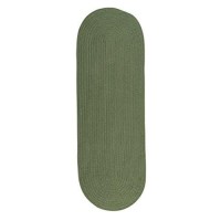 Reversible FlatBraid Oval Runner Moss Green 24x5