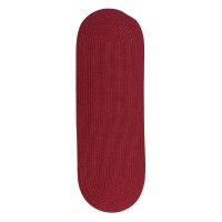 Reversible FlatBraid Oval Runner Red 24x5