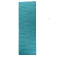 Reversible FlatBraid Rect Runner Aqua 24x9