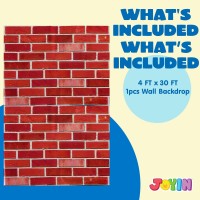 Joyin Brick Wall Backdrop 4Ft By 30Ft Birthday Party Accessory Christmas Wall Decorations