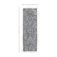 Stratton Home Decor Dropship us home SUHQX Stratton Home Decor Metal Embossed Panel Wall Dcor Distressed White Grey