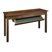 Casual Home Kennedy Console Table Drawer, Concealment Furniture, Warm Brown