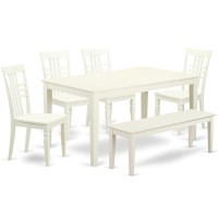 Dining Room Set Linen White CALG6LWHW