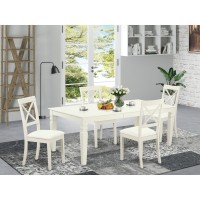 Dining Room Set Linen White LGBO5LWHLC