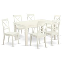 Dining Room Set Linen White WEBO7LWHW