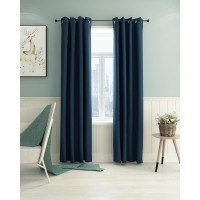 Furinno Collins Blackout Curtain 52x95 in 2 Panels Dark Blue