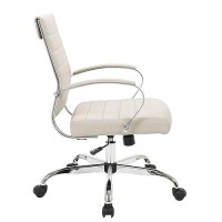 Leisuremod Benmar Modern Mid-Back Adjustable Swivel Leather Office Chair (Tan)