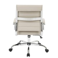 Leisuremod Benmar Modern Mid-Back Adjustable Swivel Leather Office Chair (Tan)