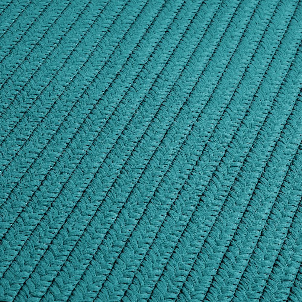 Reversible FlatBraid Rect Runner Aqua 24x8