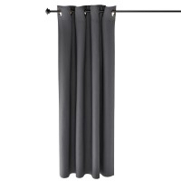 Furinno Collins Blackout Curtain 52x63 in 2 Panels Dark Grey