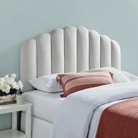 Modway Veronique Full/Queen Modern Performance Velvet Headboard In Light Gray