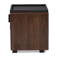 Baxton Studio Rikke Modern And Contemporary Two-Tone Gray And Walnut Finished Wood 1-Drawer Nightstand