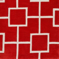 Optics 33 Red 36X56 Area Rug